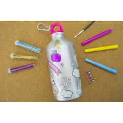 BOTELLA PARA LIQUIDOS CON GLITTER